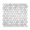 Hot-sale White Hexagon Seashell Backsplash Mosaic Tiles